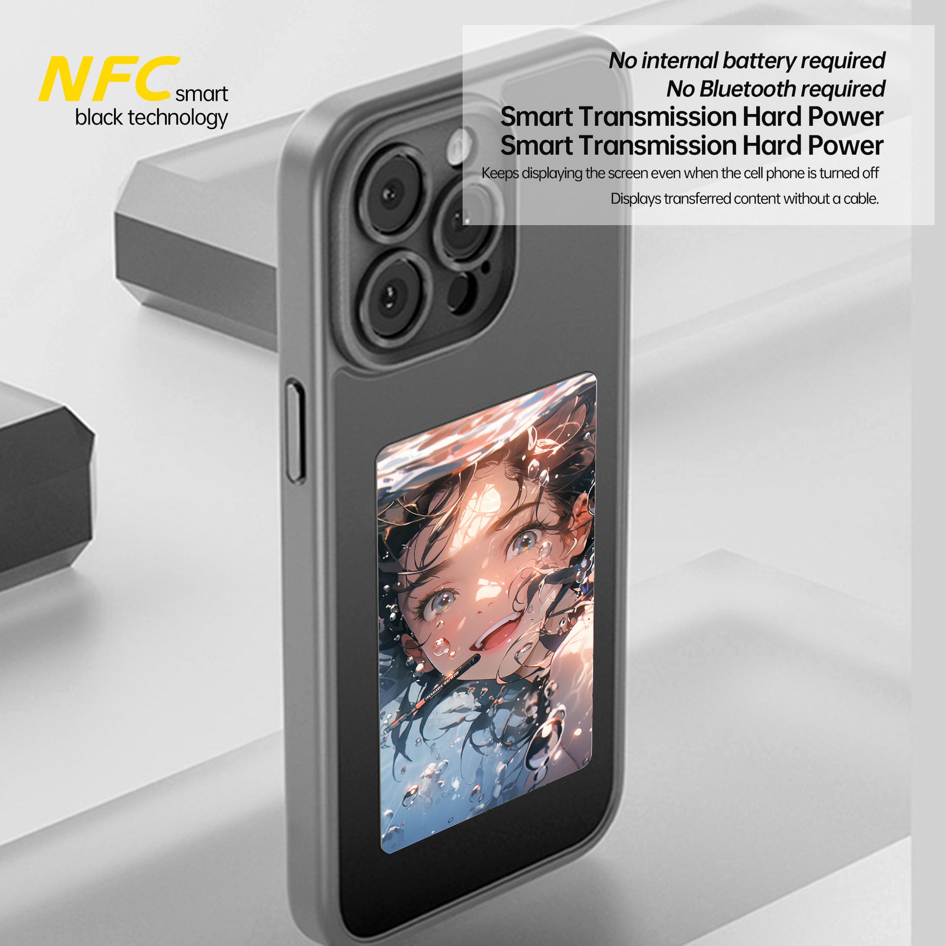 E Ink Style Mirror Phone Case With Protective Features