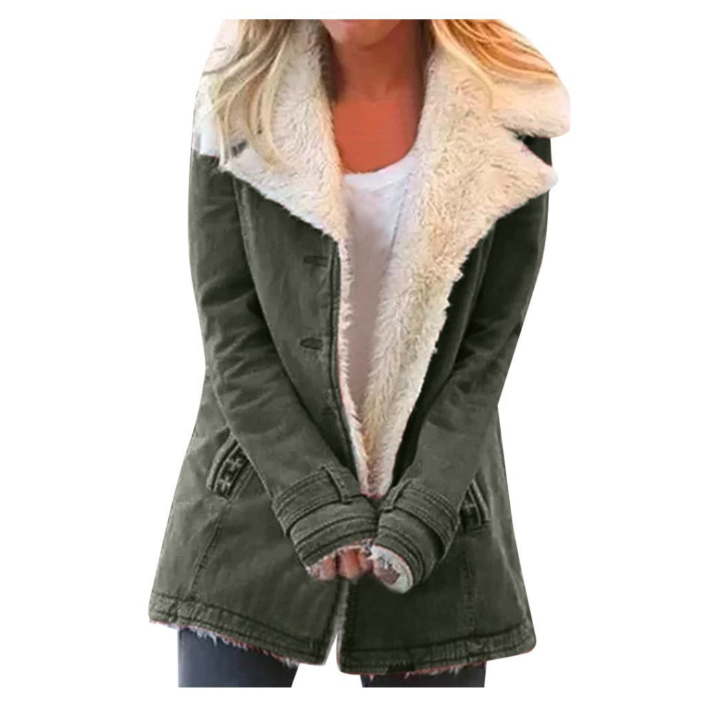Women's Cozy Fleece Cotton-Padded Jacket With Multiple Color Options