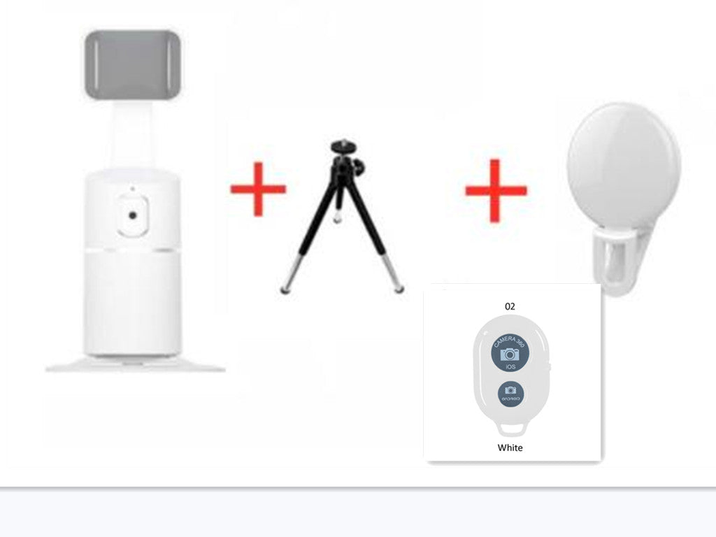 AI Face?Tracking 360° Rotating Phone Stand For Live Streaming