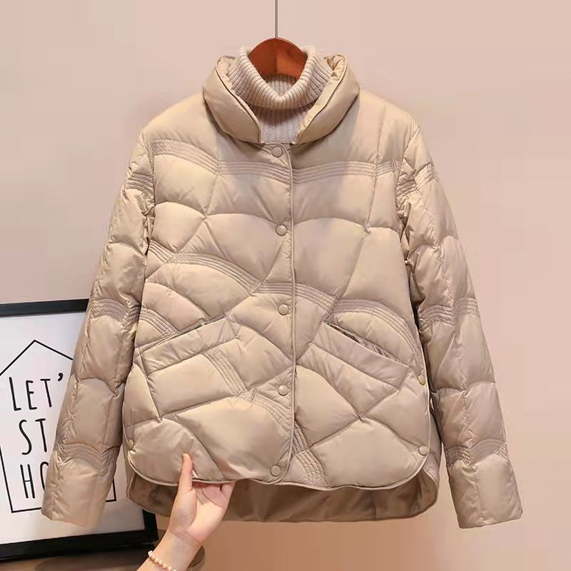 Lightweight Stand Collar Stylish Jacket For Women