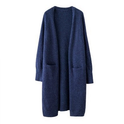 Mid-Length V-Neck Knitted Sweater Jacket For Everyday Comfort And Style
