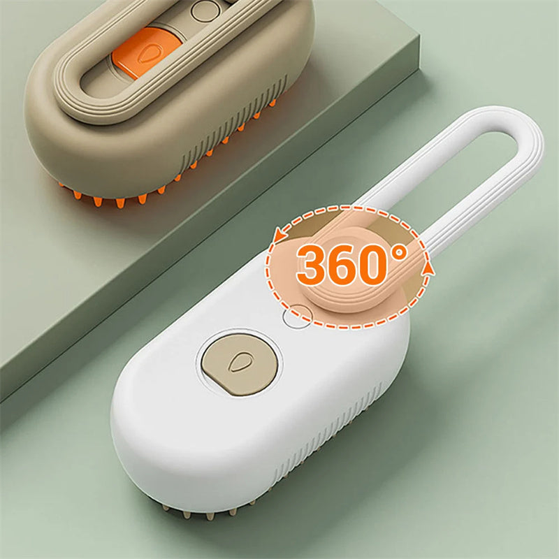 3 In 1 Electric Cat Steam Brush For Grooming And Massage