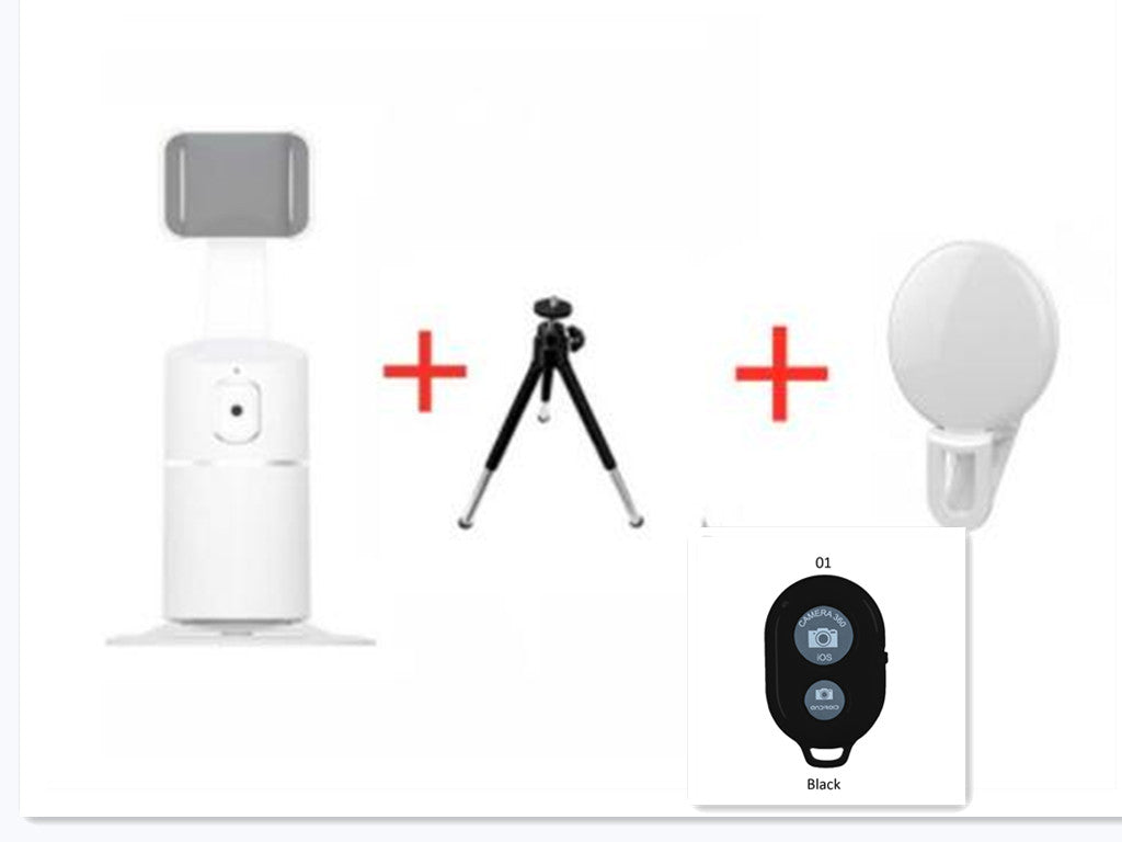 AI Face?Tracking 360° Rotating Phone Stand For Live Streaming
