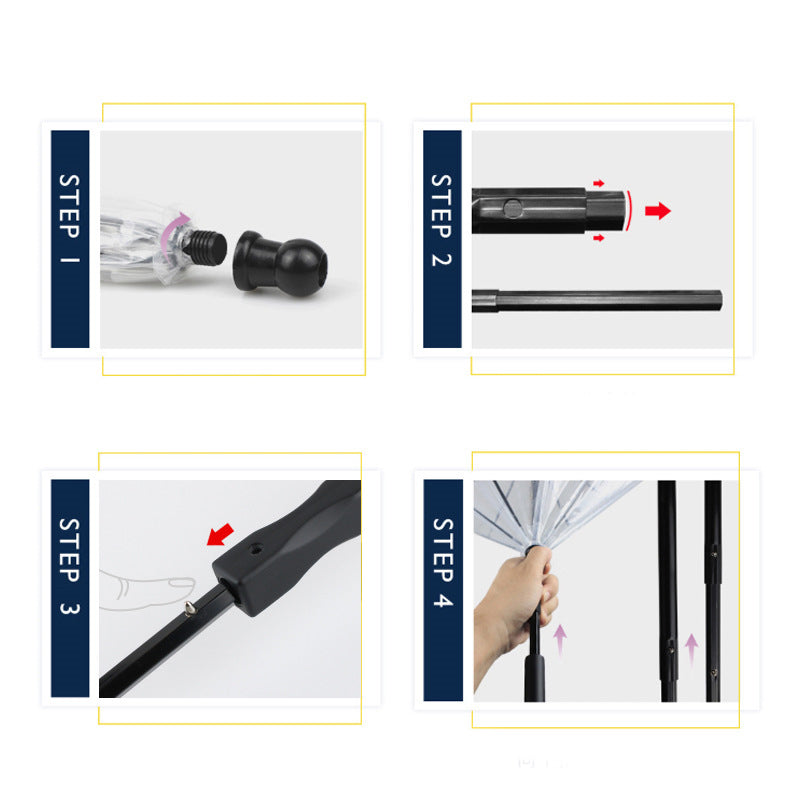 Transparent Dog Umbrella With Leash For Rainy Walks