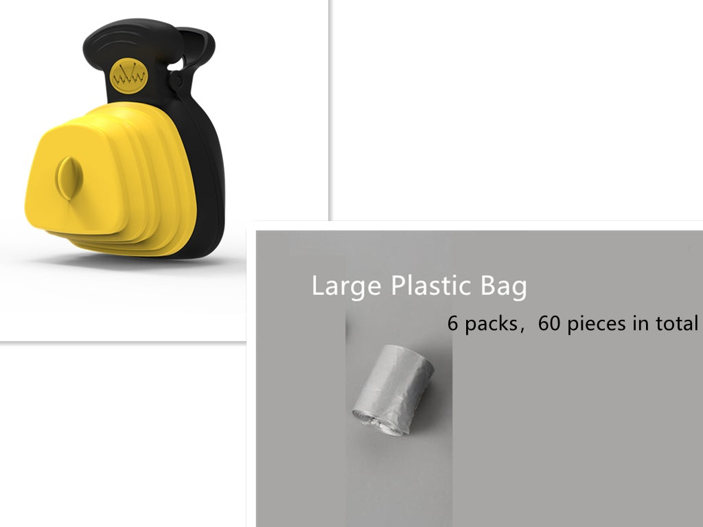Foldable Pet Poop Scoop With Bag Dispenser For Travel