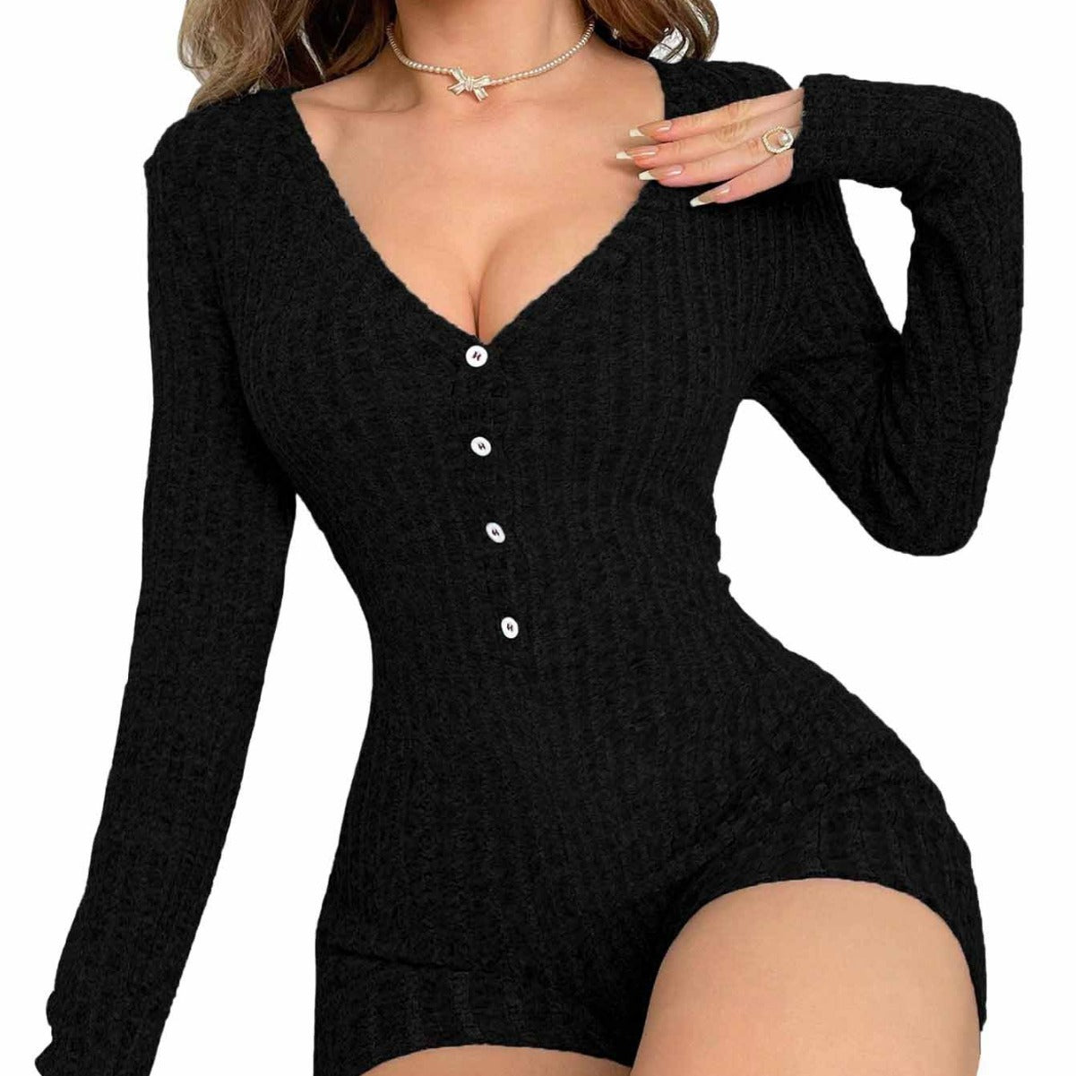 Slim Fit Three Quarter Jumpsuit With Pure Desire Aesthetic