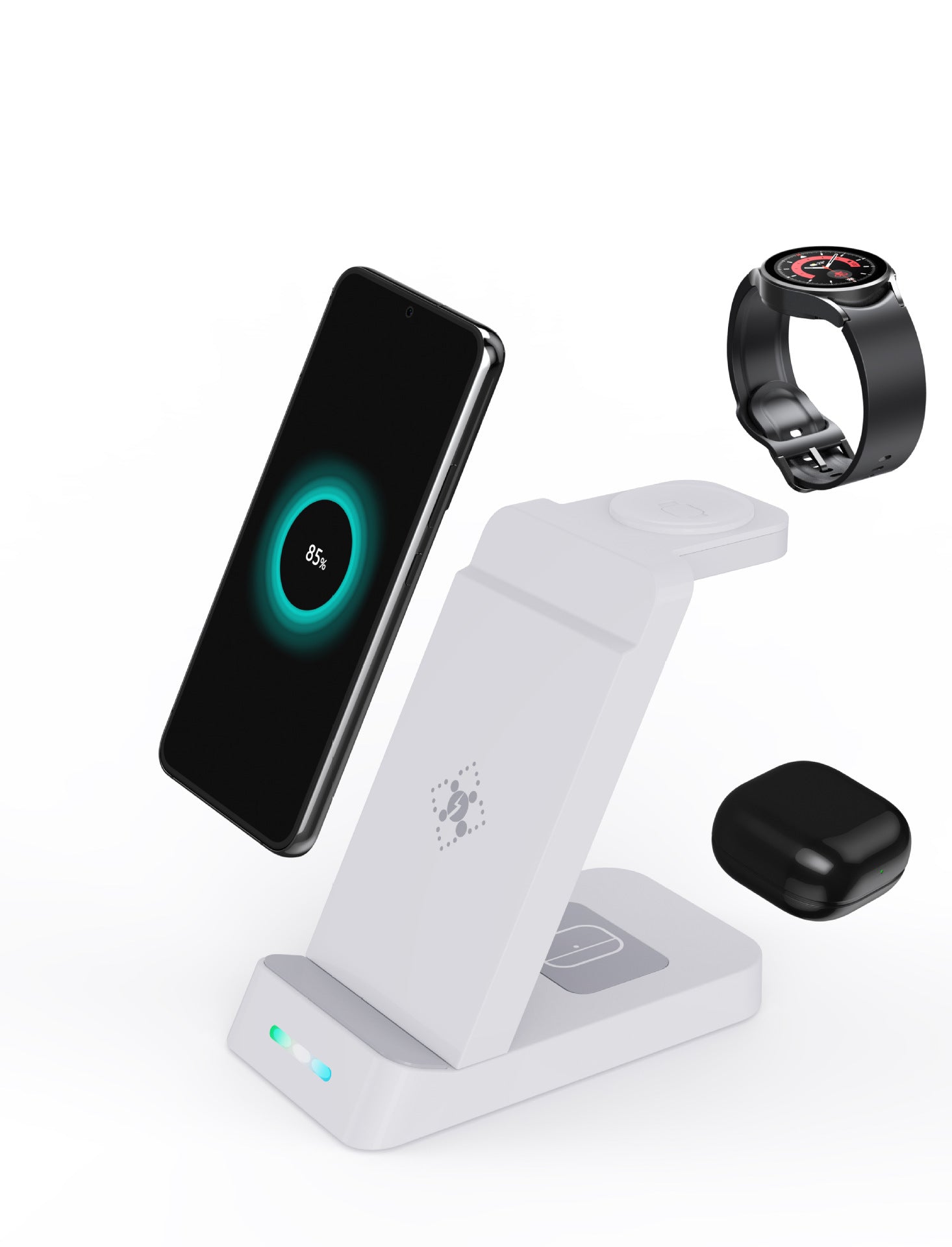 65W Three?In?One Fast Wireless Charging Stand With Multi?Device Support