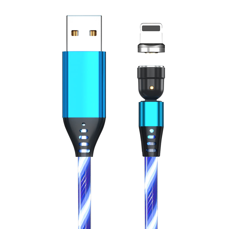 540 Degree Rotating Magnetic Charging Cable With LED Marquee Effect