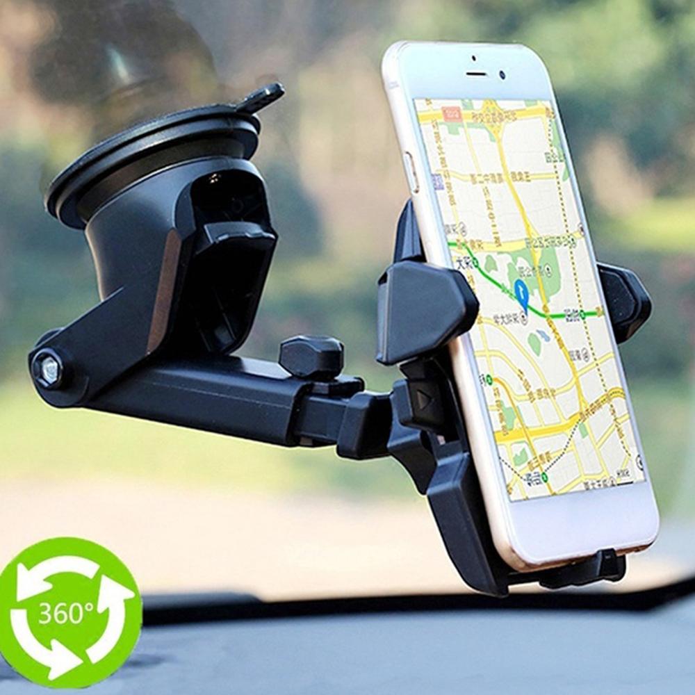 Universal Windshield Suction Cup Car Phone Holder With 360° Rotation