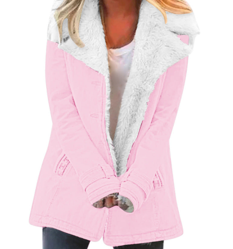 Women's Cozy Fleece Cotton-Padded Jacket With Multiple Color Options