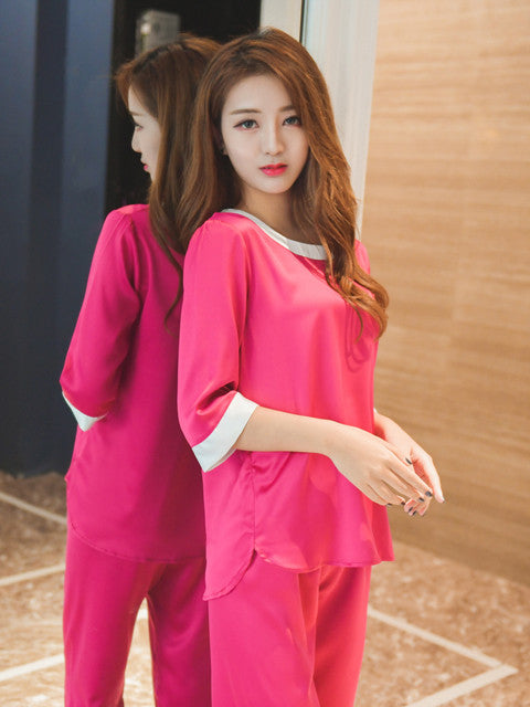 ¾ Sleeve PJ Pants Set - Theone Apparel