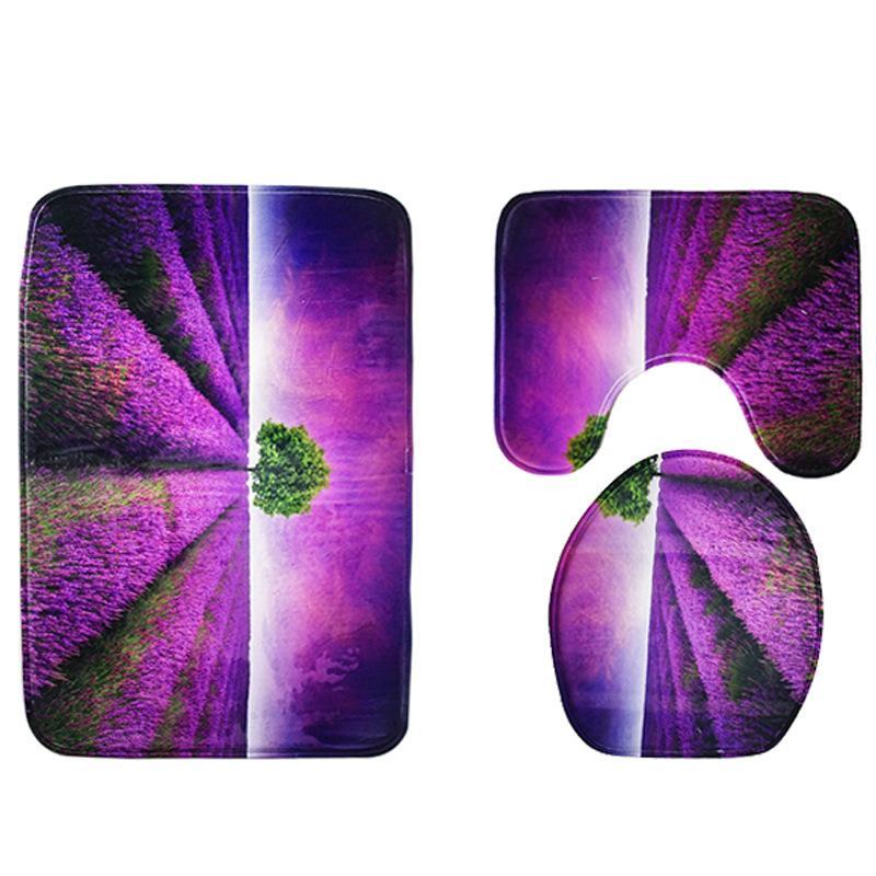 Fields of Lavender Bath Mat Set-621-0020-S1-Theone Apparel