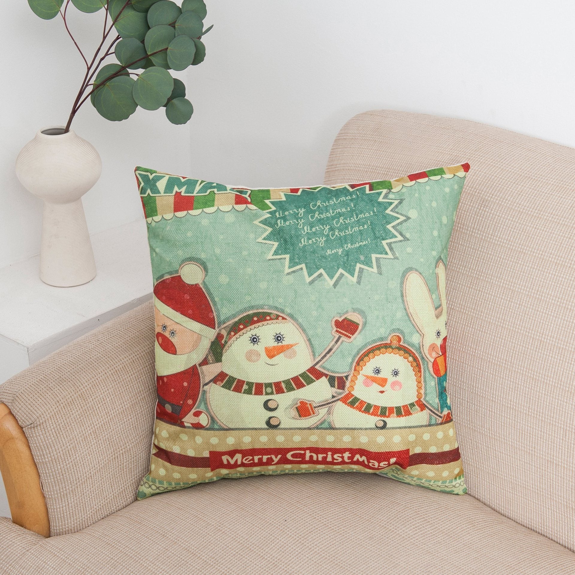 Happy Holiday Christmas Pillow Covers-Theone Apparel