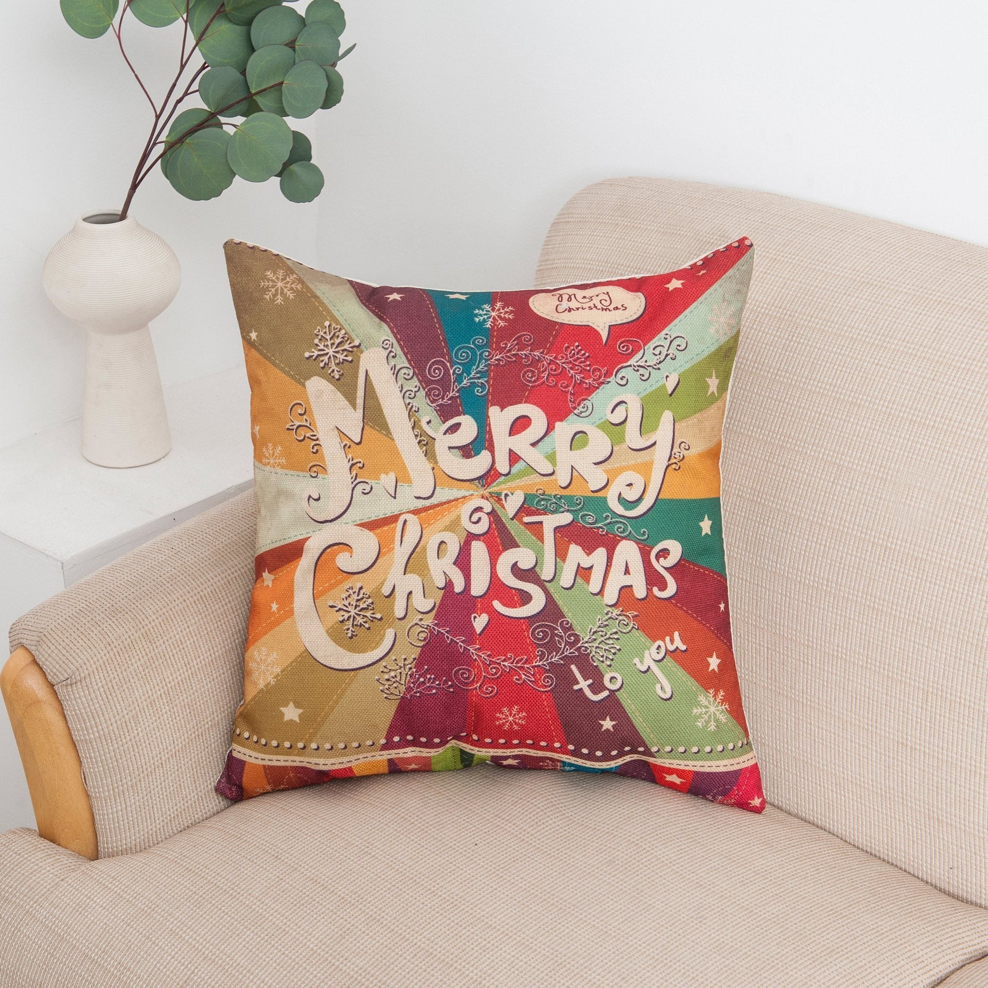Happy Holiday Christmas Pillow Covers-Theone Apparel