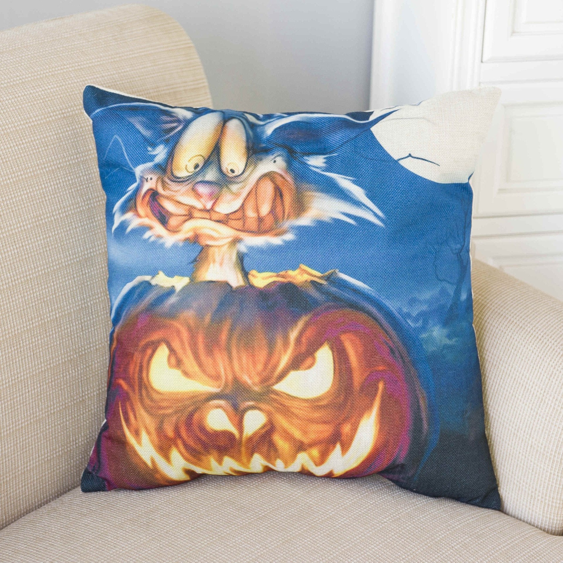 Haunted Halloween Print Pillow Covers-Theone Apparel