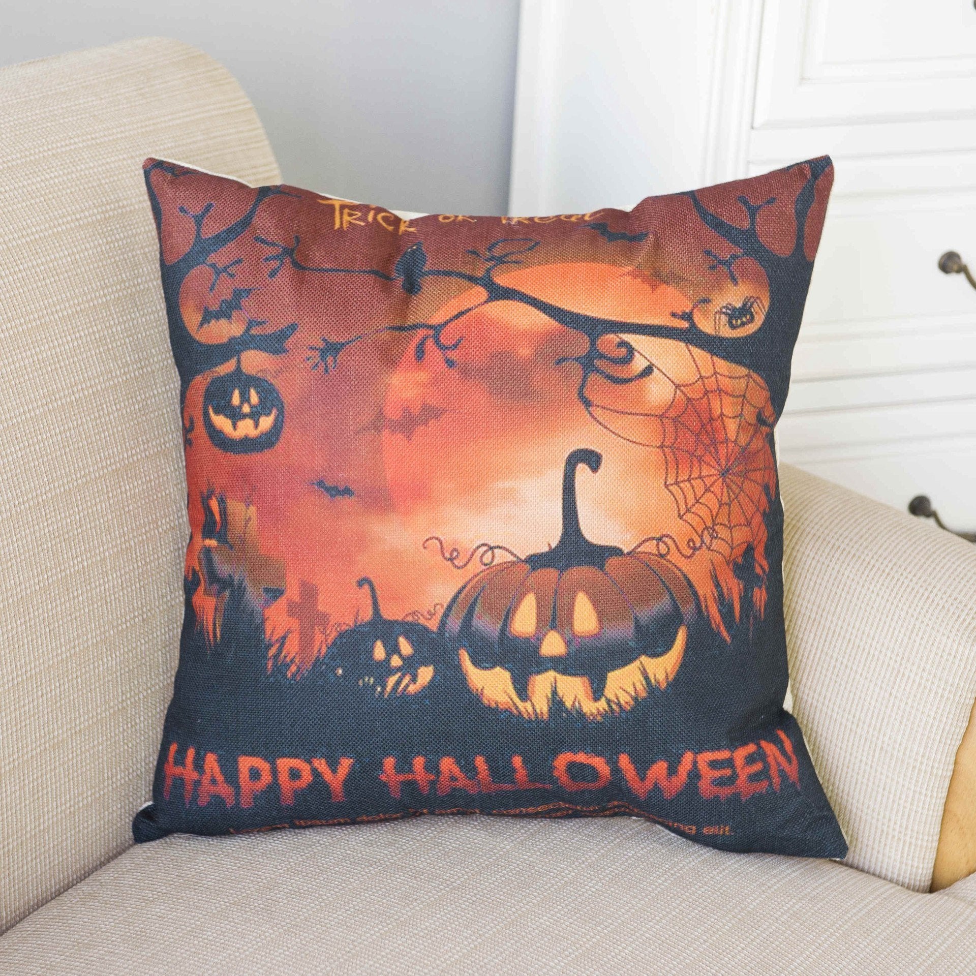 Haunted Halloween Print Pillow Covers-Theone Apparel