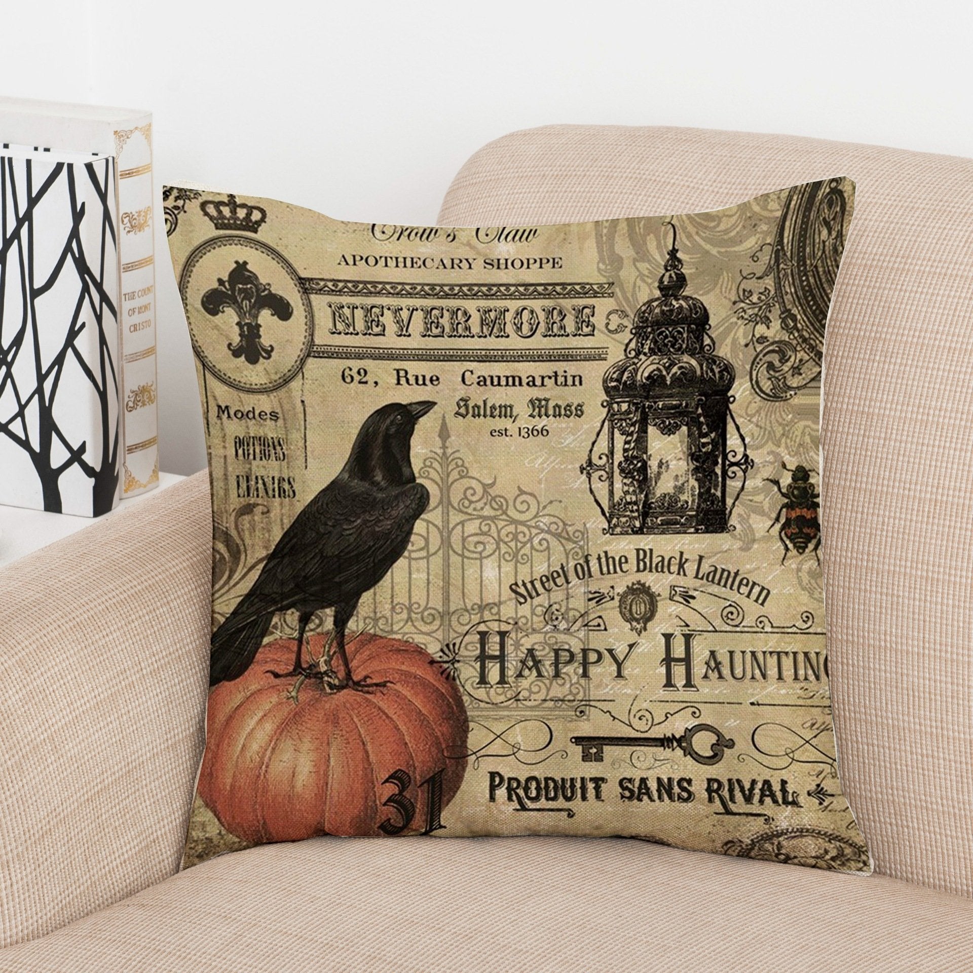 Haunted Halloween Print Pillow Covers-Theone Apparel