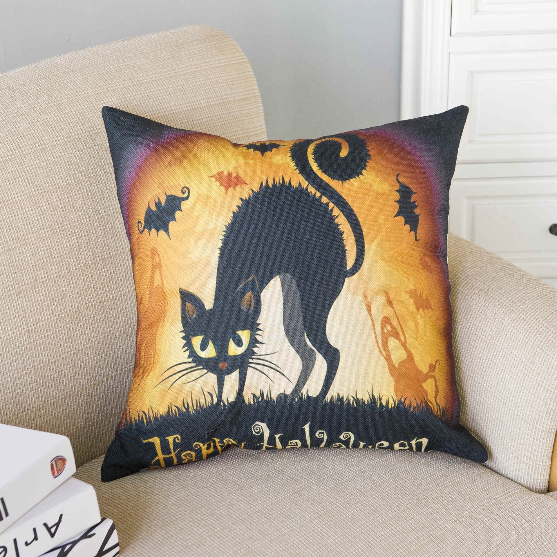Haunted Halloween Print Pillow Covers-Theone Apparel