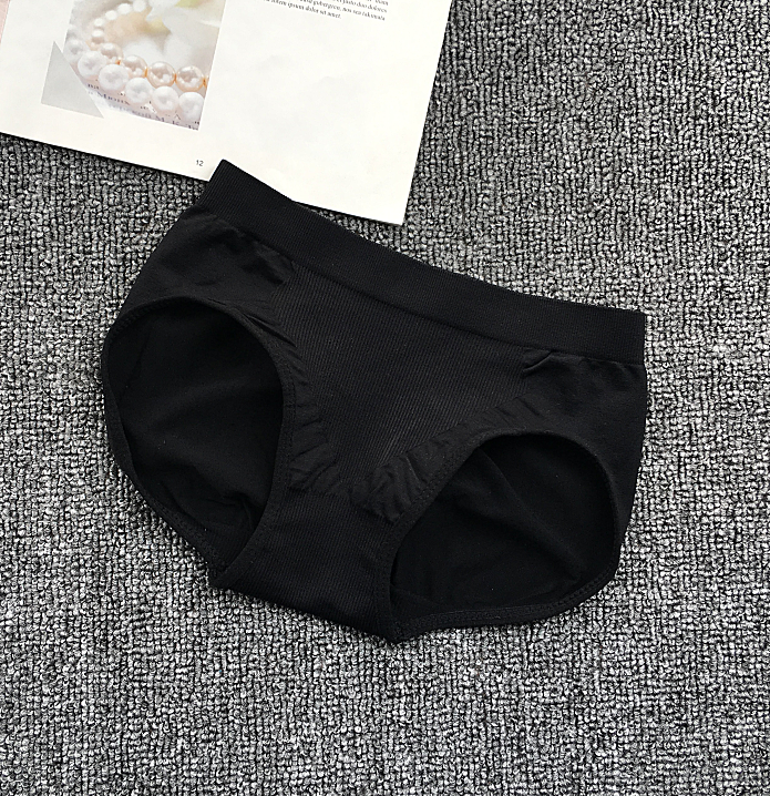 High Waisted Elastic Waistband Full Coverage Briefs-Black-Theone Apparel