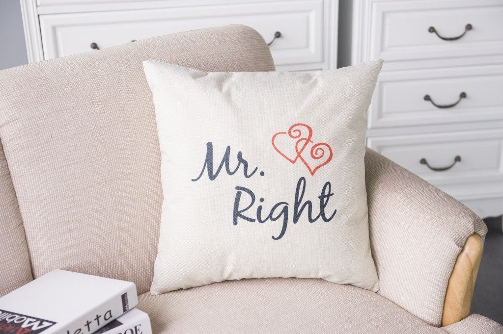 His and Her Couples Pillow Cover-Theone Apparel