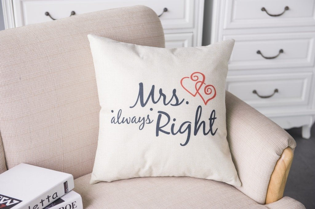 His and Her Couples Pillow Cover-601-0014-S1-Theone Apparel