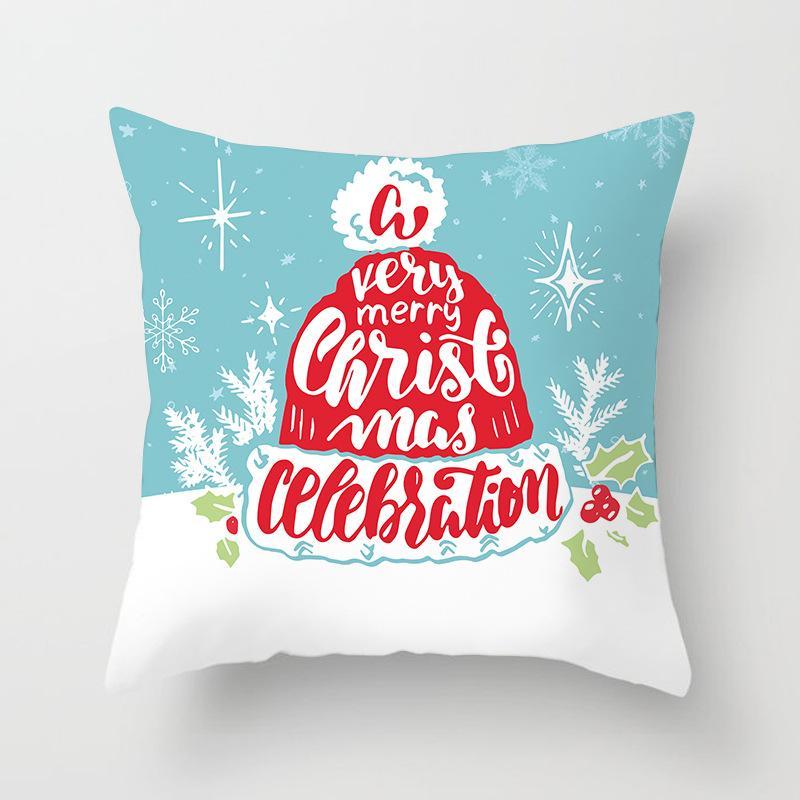 Ice Blue Christmas Themed Pillow Covers-Theone Apparel