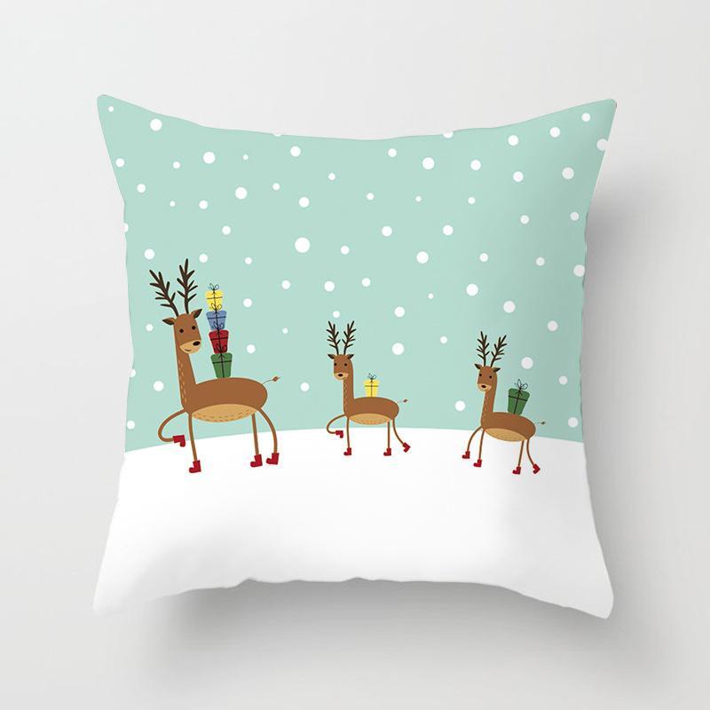 Ice Blue Christmas Themed Pillow Covers-Theone Apparel