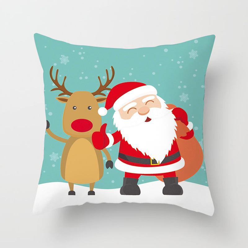 Ice Blue Christmas Themed Pillow Covers-Theone Apparel