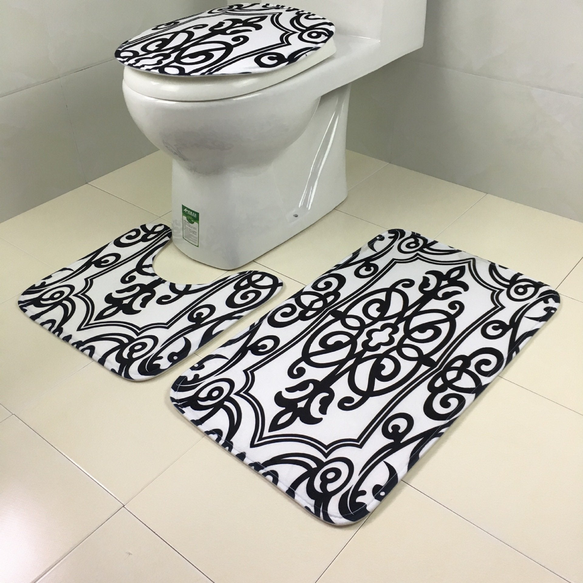 In the Wild Animal Print Bath Mat Set-Theone Apparel