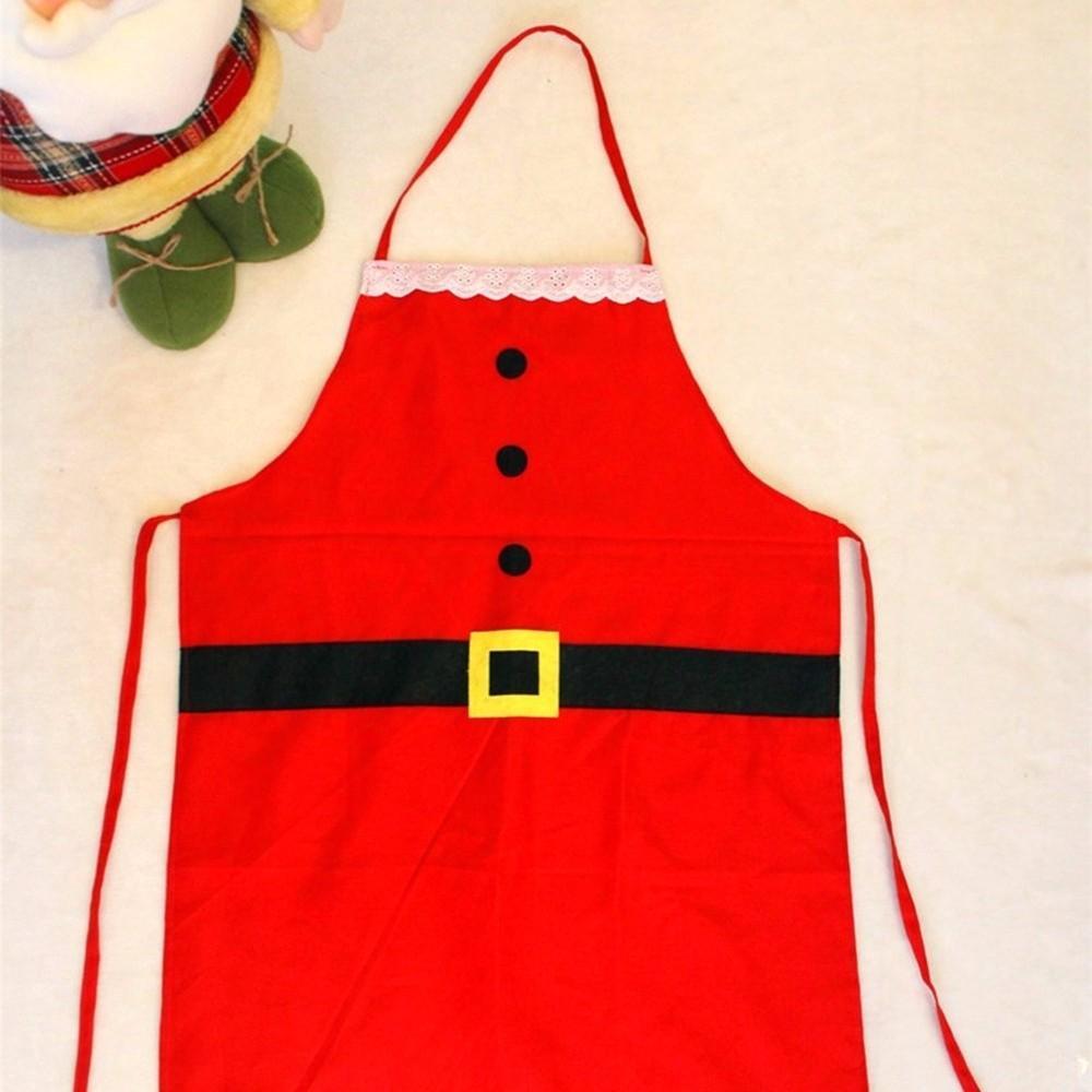Jolly Santa Claus Christmas Apron-Red-Theone Apparel