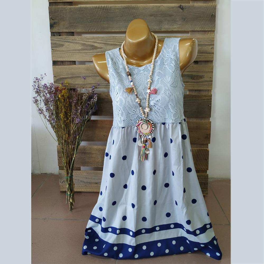Lacy Dots Strapless Summer Dress-Theone Apparel
