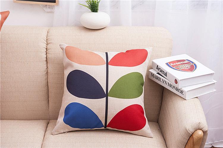 Leaf Drawing Print Pillow Covers-Theone Apparel