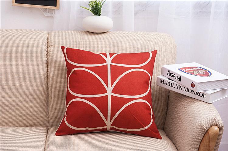 Leaf Drawing Print Pillow Covers-Theone Apparel