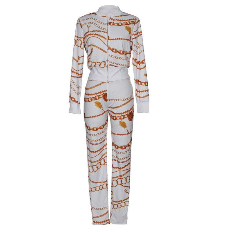 Life of Luxury Printed Jumpsuits-White/Gold-Theone Apparel