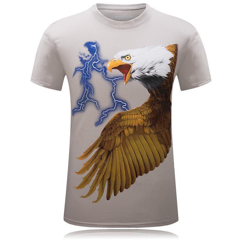 Lightning Strikes Eagle Flies USA Shirt-Theone Apparel