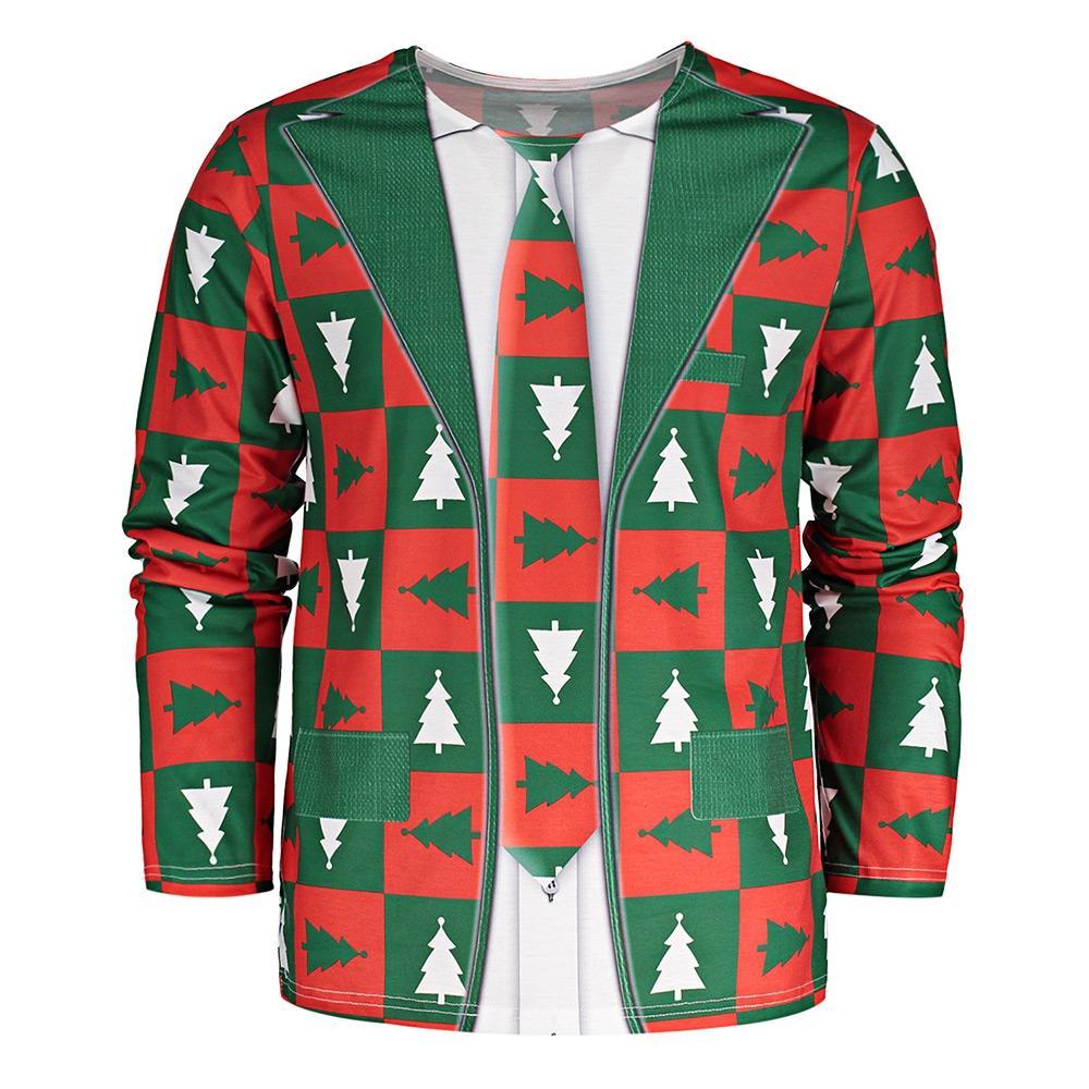 Long Sleeve Crew Neck Snowman Shirt