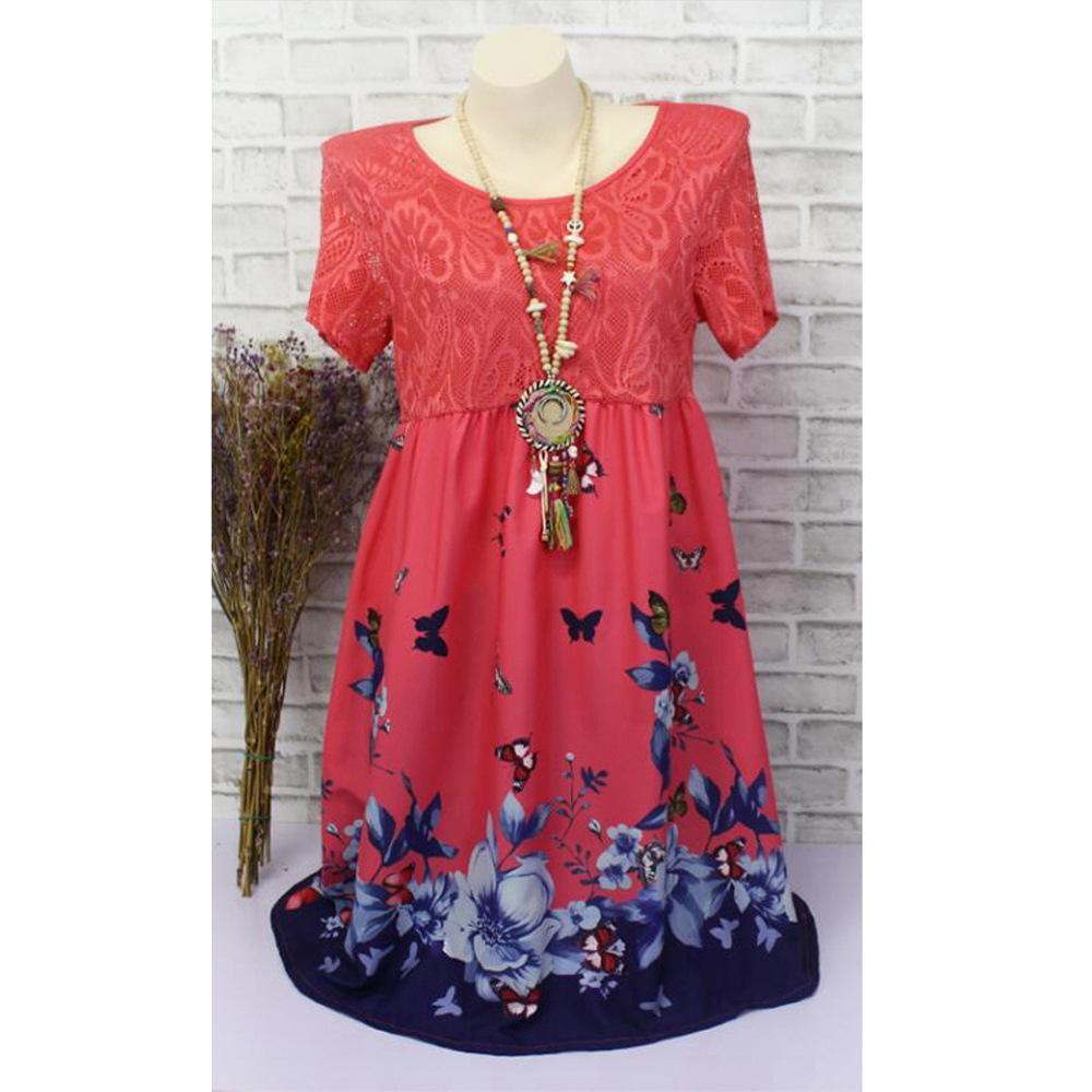 Lovely Lace Butterfly Print Dress-Theone Apparel
