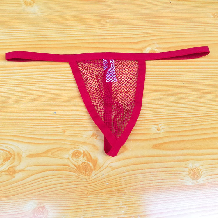 Mesh G-String for Men-Red-Theone Apparel