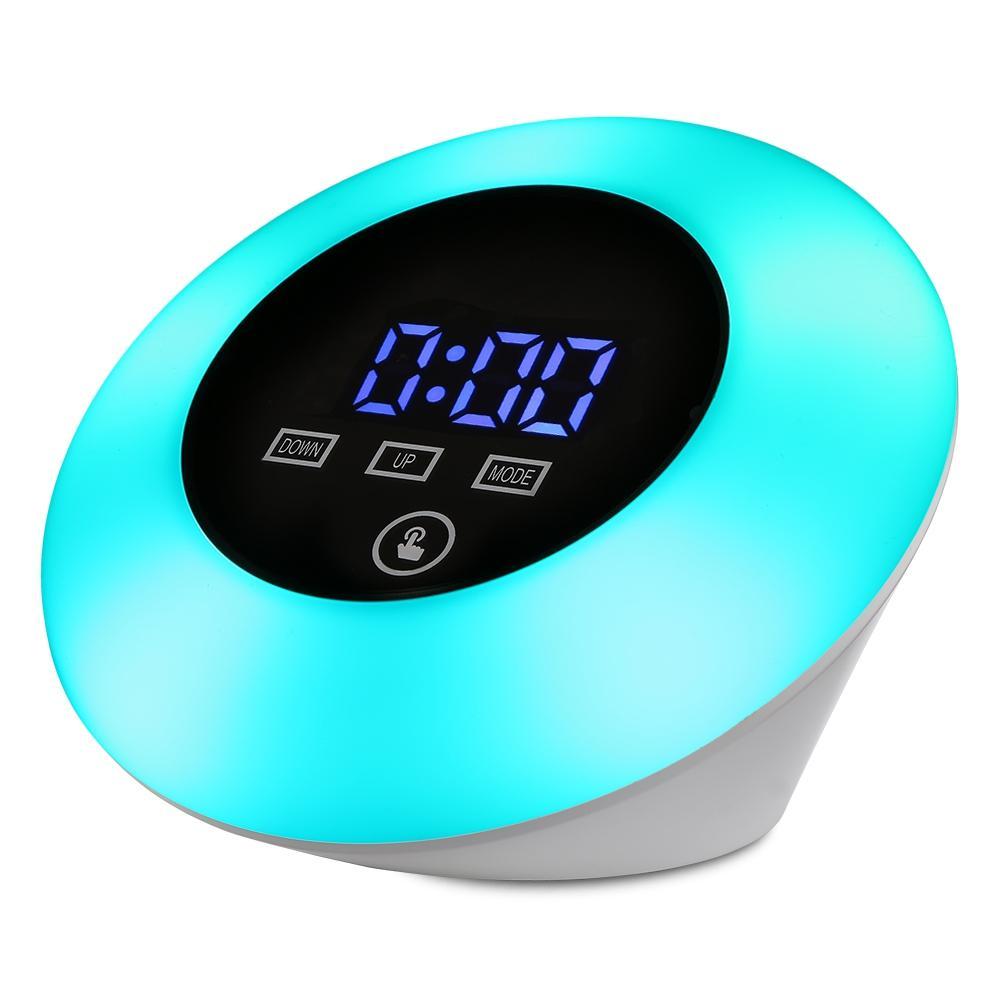 Mirror Clock With Alarm And Temperature-Blue-Theone Apparel