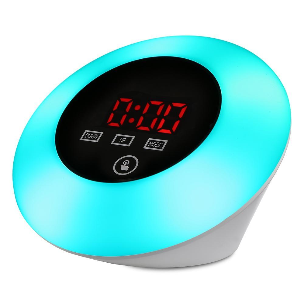 Mirror Clock With Alarm And Temperature-Red-Theone Apparel