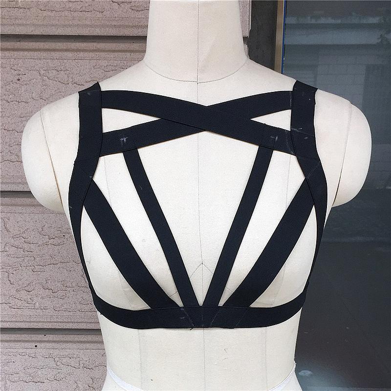 Night Chain Cupless Bondage Bra-Theone Apparel