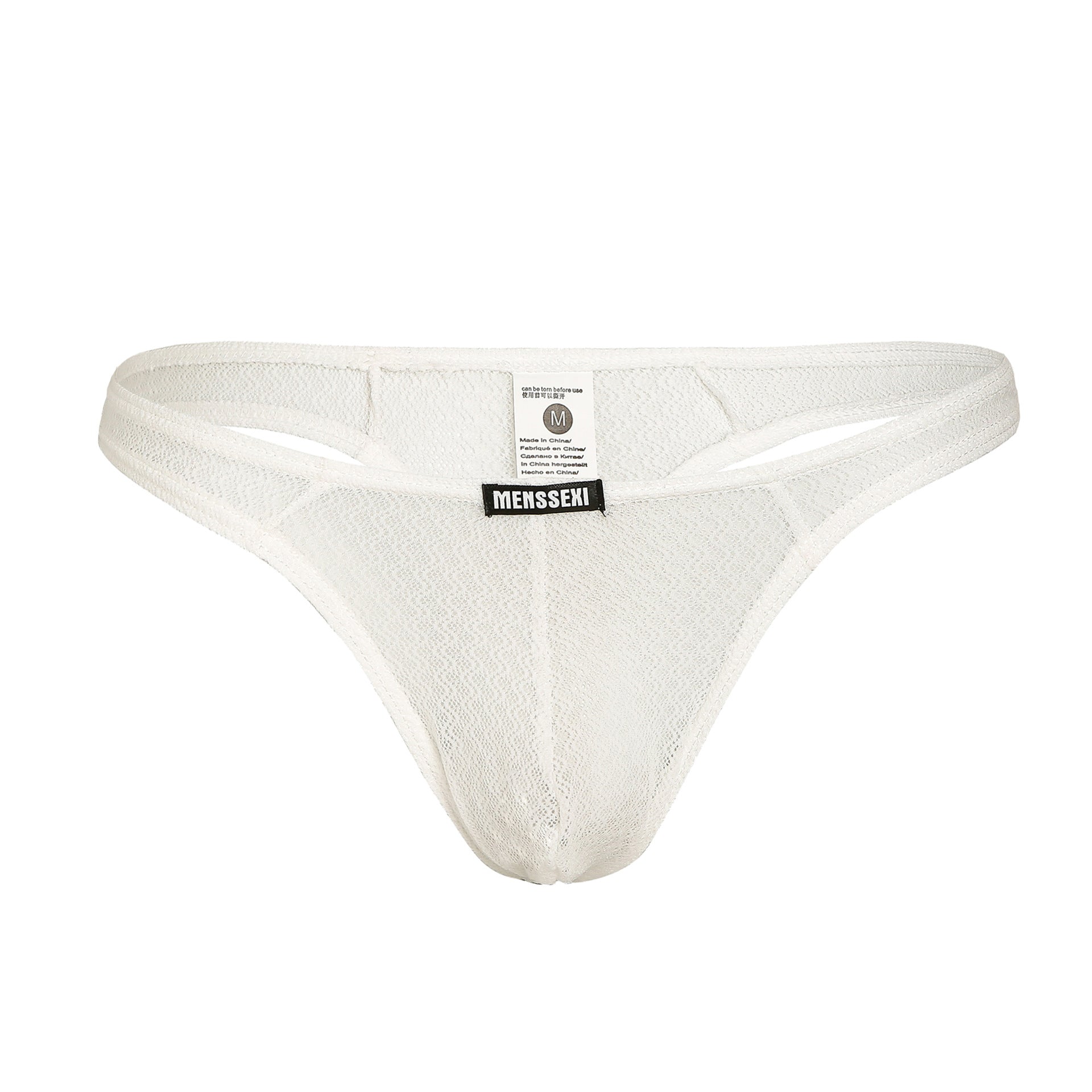 Nylon Elastic Men's Underwear-White-Theone Apparel
