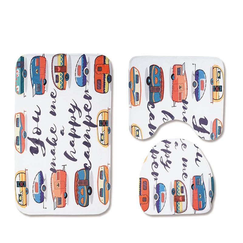 On the Road Happy Camper Bath Mat-Theone Apparel