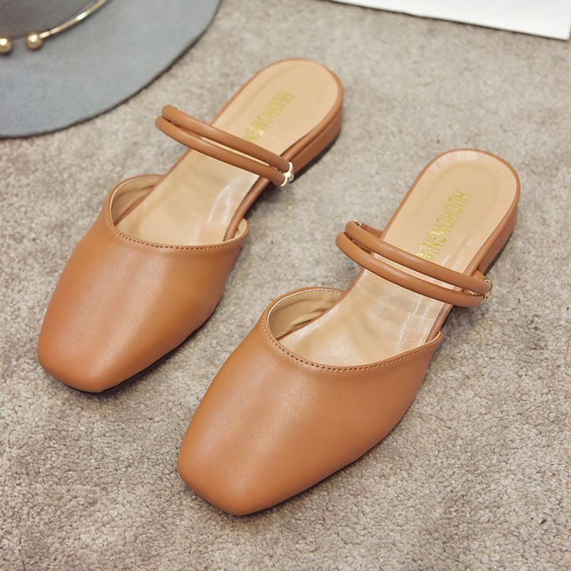 Open Ankle Strap Ballet Slides-Theone Apparel