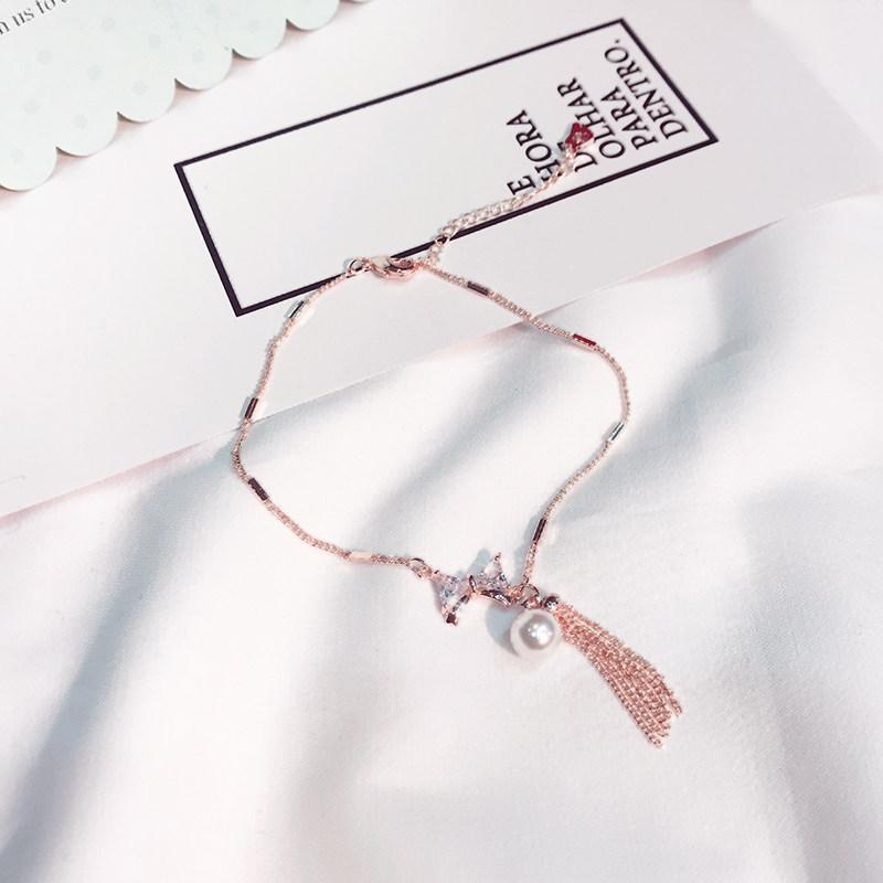 Pearl Posh Chain Drop Anklet-Theone Apparel