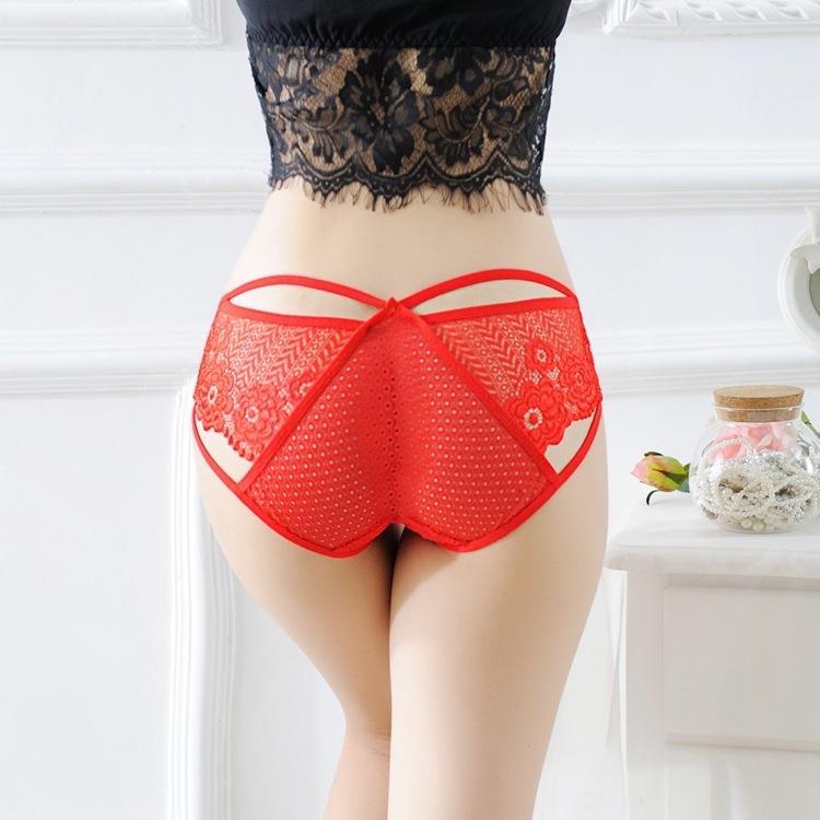 Peekaboo Eyelet Lace Strap Panty-Theone Apparel
