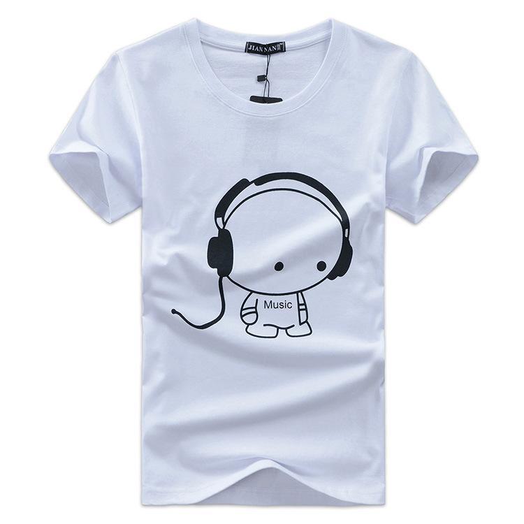 Plug in Headphone Graphic Shirt-White-Theone Apparel