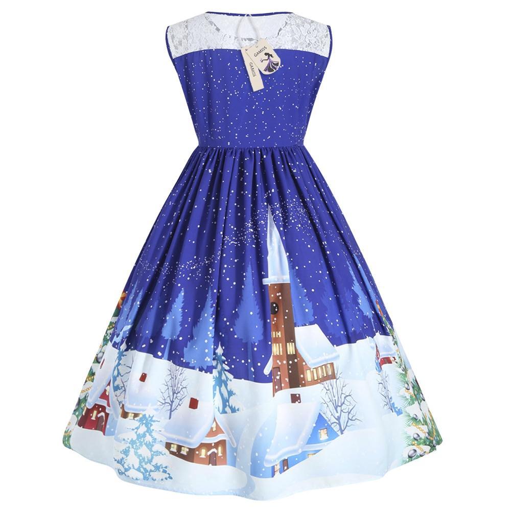 Plus Size Sleeveless Christmas Party Dress