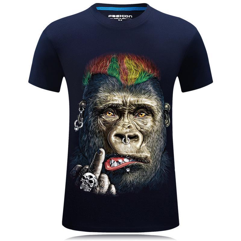 Punk Rock Gorilla Face Shirt-Theone Apparel