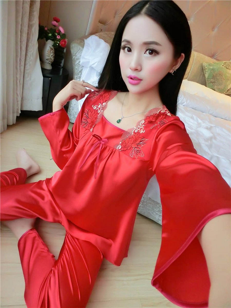 Pure Satin  Cami Set Long Pants - Theone Apparel